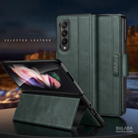 for samsung z fold 5 Full Body Business Leather Funda Case for Samsung Galaxy Z Fold 5 Fold5 Cell Phone Accessories Bag