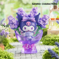 Sanrio Characters Bouquet Series Action Figures Toy Lavender Kuromi Cute Rose My Melody Model Doll For Valentine'S Day Gift