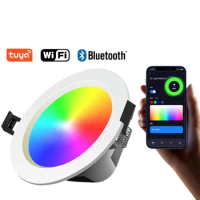 WiFi Smart Light Led Downlight Ceiling Lamp Color RGBCCT Wake-Up Compatible with Alexa and Google Assistant Smart WIFI Downlight