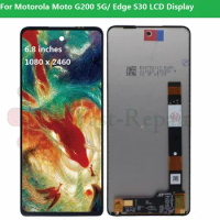 6.8'' Original For Motorola Moto G200 5G LCD Display Screen Touch Panel Digitizer Sensor For Motorola Edge S30 lcd display