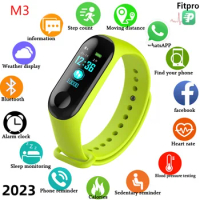 New M3 Smart Watch Digital Bracelet with Heart Rate Monitoring Running Pedometer Colour Counter Health wristbands 2023