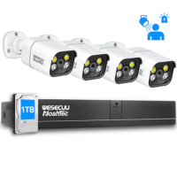 WESECUU New style CCTV video surveillance poe ip camera kits sets network surveillance ip camera 4K cctv camera kit