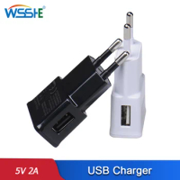 Wall USB Charger 1 Port EU plug For Samsung iphone Mobile Phone Charging Power supply Adapter Mini chargers Travel For xiaomi