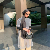 ELYSIAN OUTER IN GREY by pheme studio Muslim Panjang