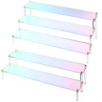 Colorful Acrylic Display Risers Stand Shelves for Amiibo Funko Figures Toys Cupcake Perfume Holder Collectibles Cosmetic Jewelry