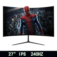 27 inch 240 hz Curved Monitor Gamer 1MS 1080p HD Gaming Displays LCD Computer Monitor PC HDMI/DP Compatible Monitors for Desktop