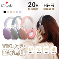DTAudio T10 耳罩式藍芽耳機(MP3插卡、Hi-Fi音質、20 小時超強續航)