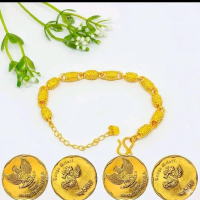 gelang tangan hongkong gelang koin wanita anti karat