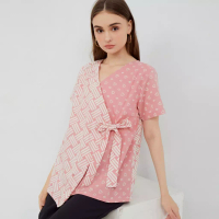 Nigaya Batik NIGAYA - Kimmy Top - Blouse Baju Atasan Blus Batik Premium Wanita Kerja Modern Kekinian Lengan Pendek