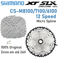 Shimano XT SLX Deore 12S Cassette M8100 M7100 M6100 Chain 12 Speed K7 MS Sprocket 10-51T Mountain Bike Ratchet 12V Bicycle Part