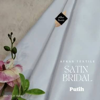 [0.5 METER] Kain Satin Bridal Heavy / Saten Bridal Deutches - Kain Bridesmaid Original Import Kualit