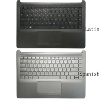 New Spanish/Latin Keyboard For HP Pavilion 14-CF 14S-CF 14-DF 14S-DF 14-DK 14S-CR 240 245 G8 With Palmrest Upper Cover Touchpad