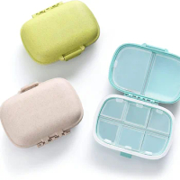 Weekly 8 Grids Travel Pill Organizer Moisture Proof Pill Box Pocket Daily Pill Case Portable Medicine Vitamin Holder Container
