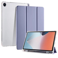 For Oppo Pad Air Case with Pen Holder Flip Stand Clear TPU Back Magnetic Shell for Funda Oppo Pad Air 2022 2023 Case Cover + Pen