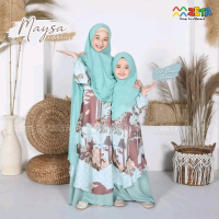 Zeta || Maysa Series, Gamis Anak Set Hijab Aesthetic, Cantik Branded Ori Premium Toyobo Syari