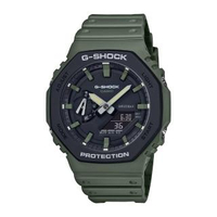 【CASIO 卡西歐】G-SHOCK八角錶農家橡樹電子錶-黑綠(GA-2110SU-3A)