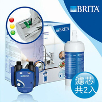 BRITA LED On Line A1000長效型濾水器+1芯【本組合共2支濾芯】--大處理量(全省免費安裝)