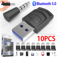Bluetooth Audio Adapter Wireless Headphone Adapter Receiver for PS5 PS4 Game Console PC Headset 2 in 1 USB Bluetooth 5.0 Dongle