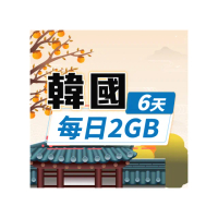 【飛速移動】韓國6天｜每日2GB 高速流量吃到飽(韓國網卡 韓國網路 韓國 網卡 網路 上網 sim卡)