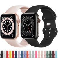 Silicone Strap for Apple Watch Band Ultra 49mm 45/44/42mm Watchbands 41/40mm iwatch Rubber Sport Bracelet on iWatch Series 76543