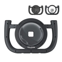 TTL-F73 Dome Port Waterproof Handheld Housing Case Removable Type Stabilizer With Cold Shoe 1/4 Adapter for GoPro Hero 9 10 11