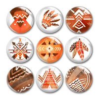 Native African Chief Bohemia Tribe Round Photo Glass Cabochon Demo Flat Back For DIY Jewelry Making Finding Supplies Snap Button
