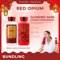 SLAVINA Red Opium Body Care Body Lotion dan Shower Gel by Nagita Slavina Moisturizer dan Sabun Mandi