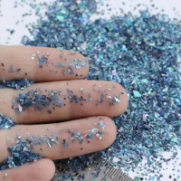 100g New Zealand abalone shell fragments blue abalone shell fragments nail sequins DIY jewelry mobile phone decoration materials