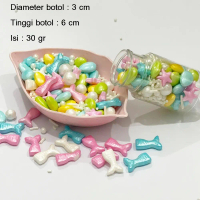 Topper Mutiara Hiasan Kue Ulang Tahun - Mutiara Mermaid Mix