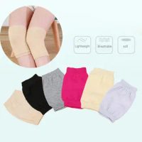 Knee Pads Cotton Anti-slip Elastic Pad Knee Sleeve Solid Color Knitted Shock Absorption Joint Protector For Yoga/dance/trainning