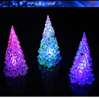 Ackle Christmas Tree Children's GlowIng Toys LED Colorful Crystal Flash Night Lights Christmas Gift Wholesale.