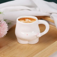 Hot Selling Cute Pinching Belly Cup Ceramic Milk Coffee Cup Funny Water Cup Niche Design Mug