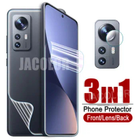3 in 1 Hydrogel Film On For Xiaomi 12 Lite 12T Pro 12X Screen Protector FFor Xiaomi12 Xiaomi12Lite Xiaomi12t Camera Lens Glass