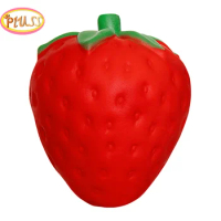Jumbo Strawberry Fruit Cute Squishy Food Squishies Cream Scented Slow Rising Squeeze Toy Phone Strap Original Package