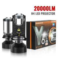 Bi LED H4 Mini Lens 20000LM LHD 6500K White Led H4 Kits Projector Lenses Canbus 90W Motor Car Lamp 12V 24V