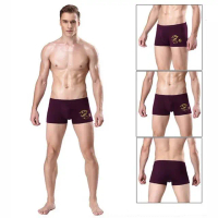 (SIZE L - 4XL) Unbutton 4pcs 4 pcs Plus Size Men Underpants Middle Waist Underwear Breathable Bamboo
