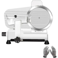 Meat Slicer,Premium Steel Blade Home and for Commercial Meat Slicer Stainless Steel Semi-Auto bread slicer Electric Deli Slicer.