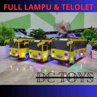 MAINAN MINIATUR BUS TAYO KUNING FULL LAMPU