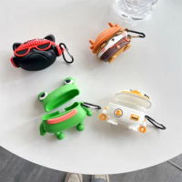 Cute Cartoon Bulldog Frog Earphone Protective Case for Sony WF-1000 XM4 Headphone Soft Silicone Shockproof Protect Cover