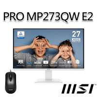 msi微星 PRO MP273QW E2 27吋 白 螢幕 (27 /2560x1440/16:9/100Hz/喇叭/白)(送滑鼠)
