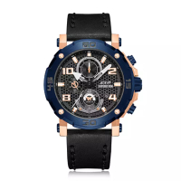 Expedition Expedition 6769 Rosegold Blue Black Leather New Size GCLURBA