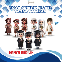 PIALA AKRILIK (TANPA TATAKAN) WISUDA ADZAN PRAMUKA MUSLIM PESANTREN KILAT KELULUSAN GRADUATION MANAS