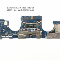 For HP EB x360 1030 G4 Laptop NoteBook PC Motherboard L70771-001 L70771-601 DAY0PAMBAF0 With SRF9W i7-8665U 16GB RAM
