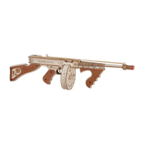 【Robotime】立體木製組裝模型 M1928湯普森造型衝鋒槍 LQB01(DIY)