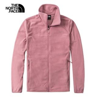 【The North Face】北面女款粉色保暖休閒抓絨外套|4NAQZCF