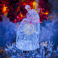 Hiasan Natal Miniatur Diorama Gembala Yesus Kristal Bunda Maria Jesus Patung Christmas Kristiani Mus