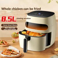 8.5L Air fryers household multifunctional electric fryer smart household touch large capacity oil-free smoke visual fryer oven