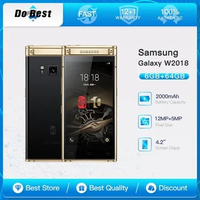 Original Samsung Galaxy W2018 World Flagship 4G Mobile Phone Dual SIM 4.2'' 6GB RAM 64GB ROM 12MP+5MP Flip Android SmartPhone