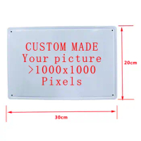 Custom Metal Tin Signs Retro Plaque Home Decor Wall Sticker Iron Art Poster Customize License Plates 20x30cm/15x30cm/30x30cm
