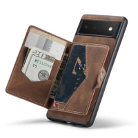 New Case For Google Pixel 7 6 Pro Pixel 6 Leather Wallet Card Solt Bag Magnetic case for Google Pixel 5A 5G